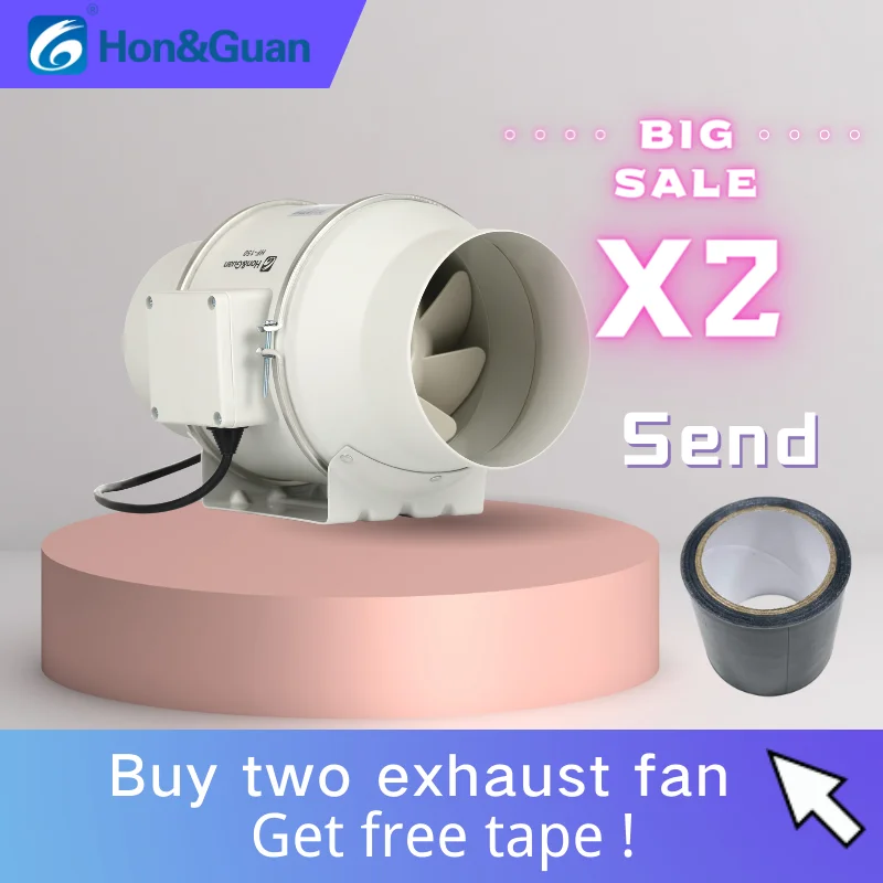 Factory Cheap Price Big air Flow 4 Inch 220~240V Custom Made Duct Fan Booster Ventilation Fans with Control Panel Exhaust Fan
