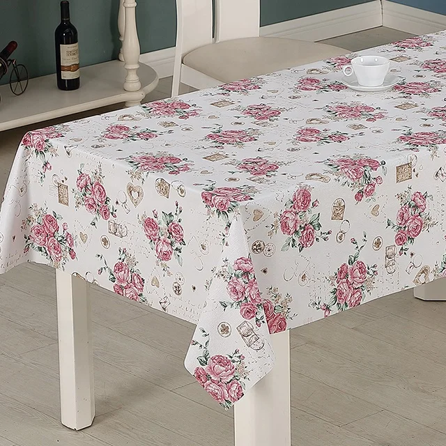 RNPT PVC  Tablecloth Heat Resistant Oilproof Waterproof  PW195-R184-2  Table Cover