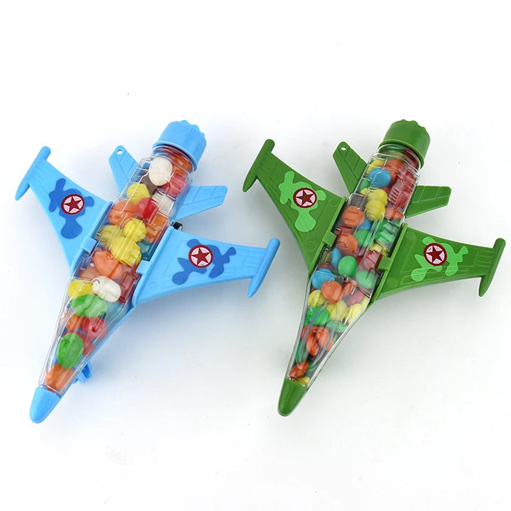 plane toy with candy
