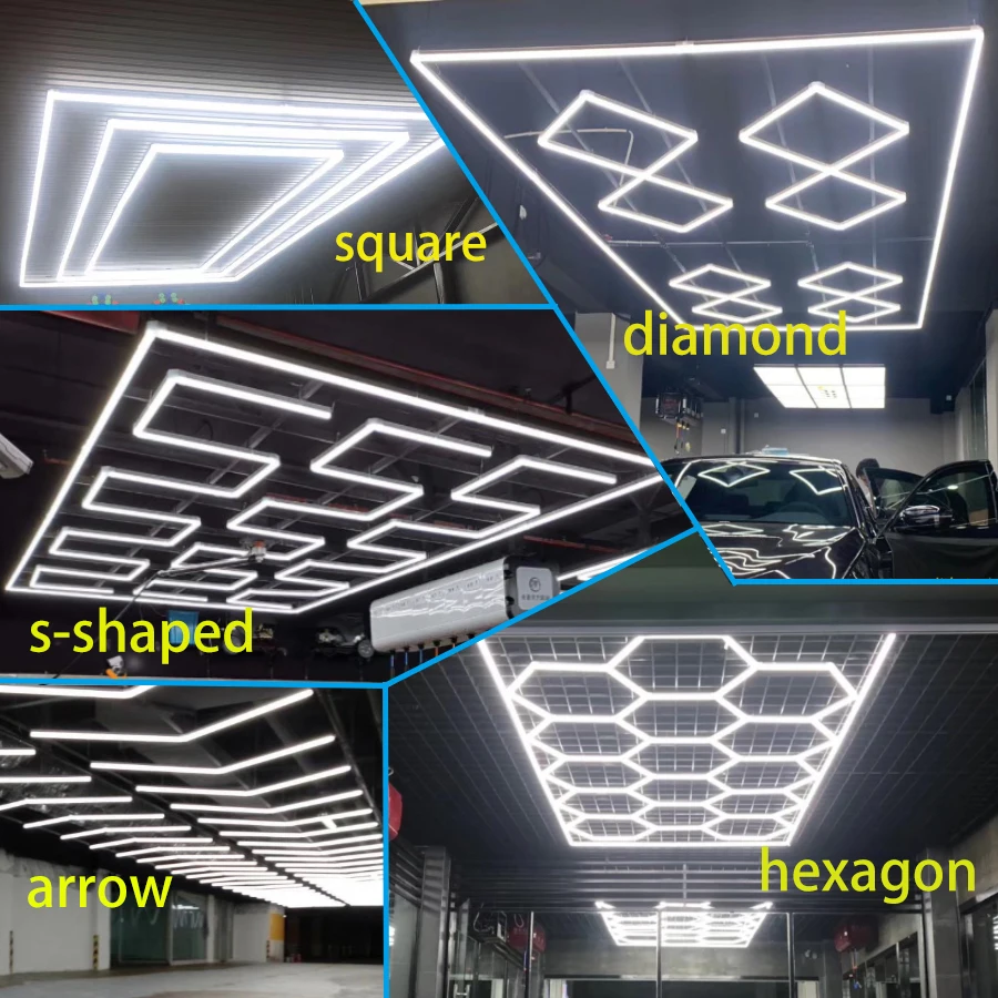 Gonengo Manufacture High Effective Hexagonal LED Light Car Polishing and clear Car Workshop Light Detailing Light