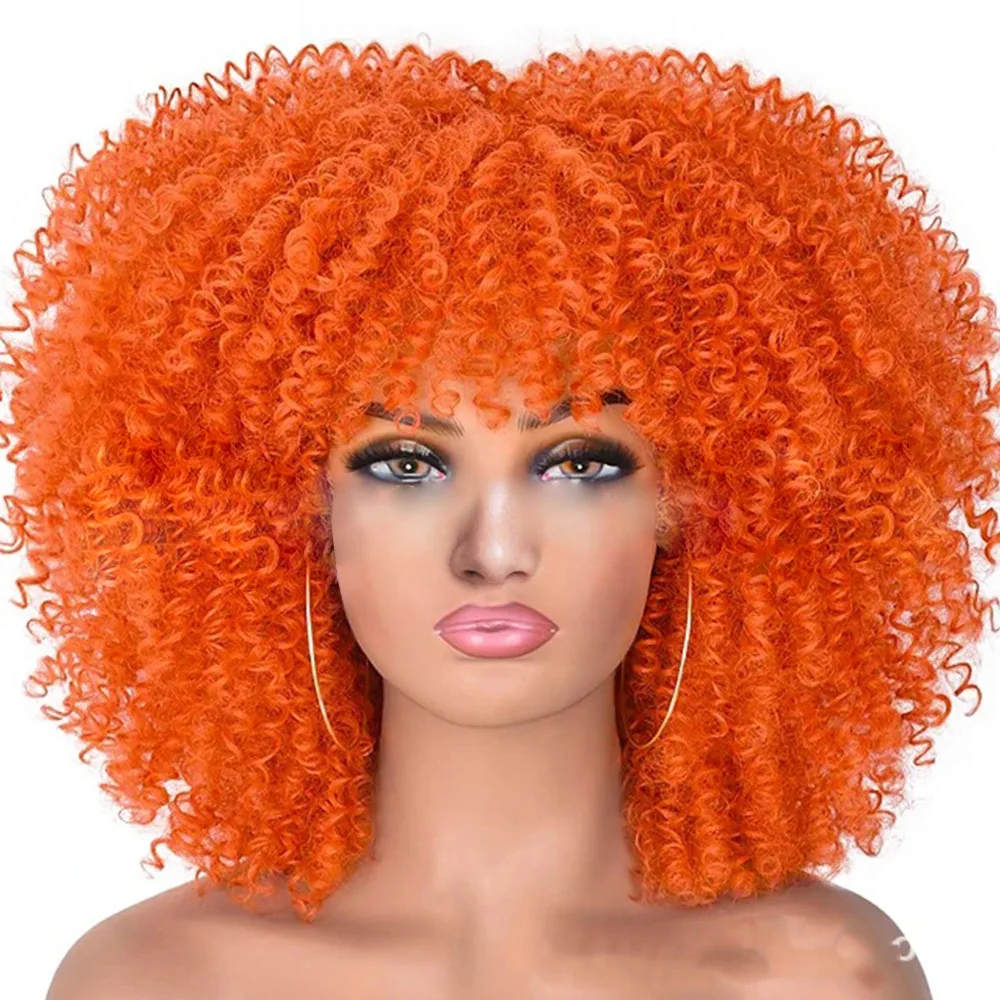 Explosive Head Wig European And American Wig Female Short Curly Hair African  Small Curly Hair Rose Net Chemical Fiber Headgear - Buy  Wigs,Headgear,Explosives Hair Wig Product on 