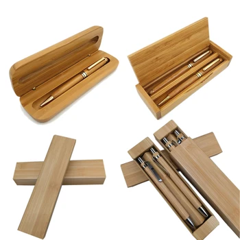 Environmental Friendly High Quality Bamboo Pen with Case Bamboo Pen Box Personalized Bamboo Pen Set