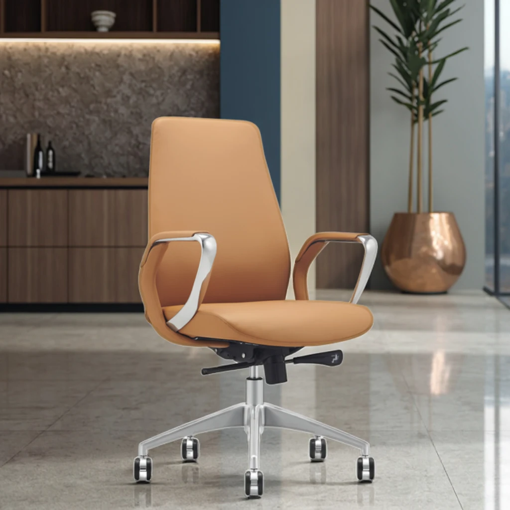 Managers Office Chair Removable Back Pad Leather Armrest Surface Professional Installations 4