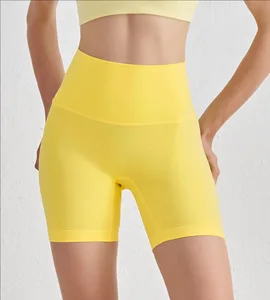 Sports Biker Shorts High Waist Custom Nylon Design Soft Four Ways Stretched Running Short for Women