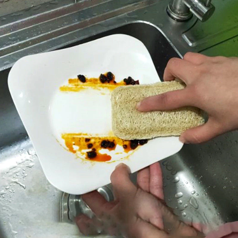 
 Кухонная Чистящая Щетка, 100% биоразлагаемая натуральная губка для очистки посуды на основе люфы  