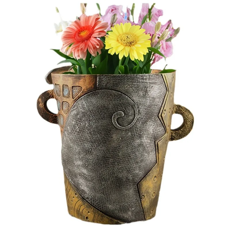 Hvxrjkn Picasso Blumentopf – Abstraktes Gesicht Aus Kunstharz, Bunte Deko Für Zuhause (ca. 18x15x18,5 Cm)