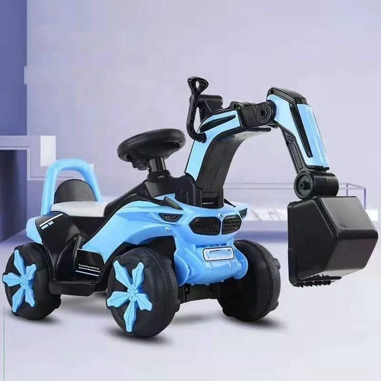 2022 Factory Cheap Price 2 in 1 Child Ride on Car Toy Mini Baby Excavator for Kids