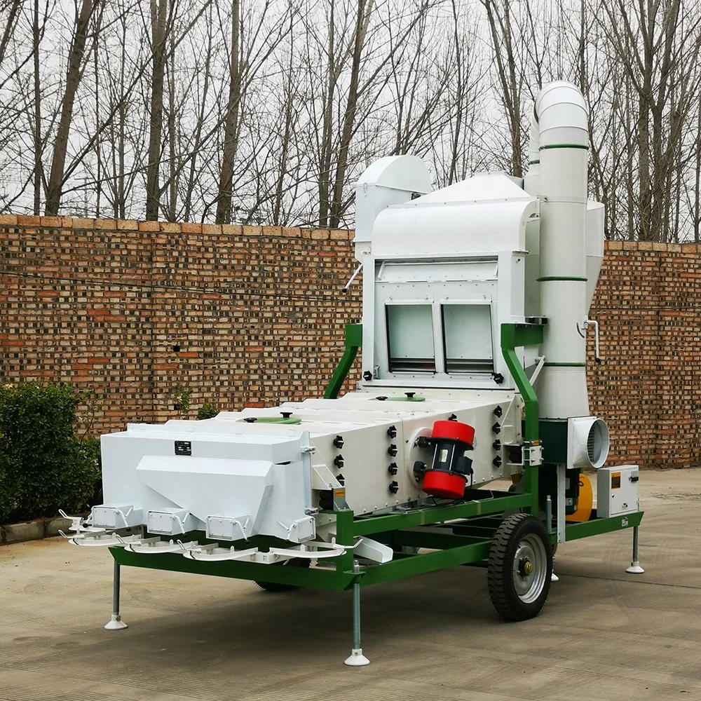 Air Screen Seed Cleaner Grains Cleaning Grading Plant with Air Sucking Part and Vibration Screener