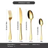 Set da 4 pezzi color oro