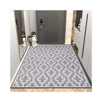 faux cashmere Gray abstract pattern entrance carpet made in China  environmentally friendly and high-end machine washable carpet