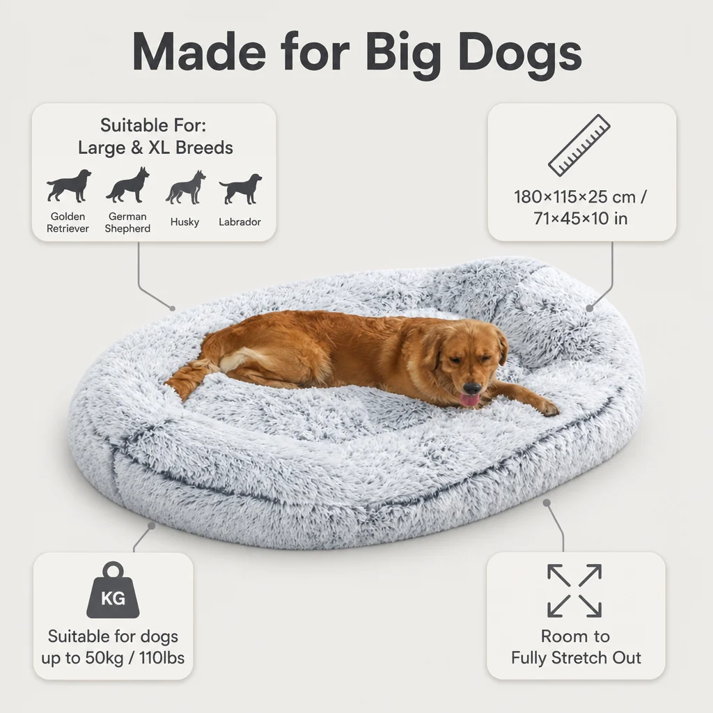 Fancie Giant Oval Dog Bed Long — Product details 7