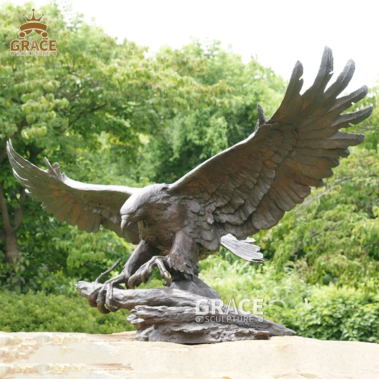 Statue d'aigle à tête blanche en bronze, ailes étalées volantes, sculpture  de surf avec base en marbre pour la décoration artistique de la maison,  cadeau d'ornement - AliExpress