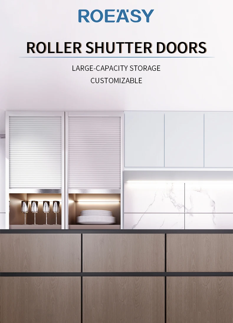 Roeasy Roller Shutter Louver Door Aluminum Wardrobe Roller