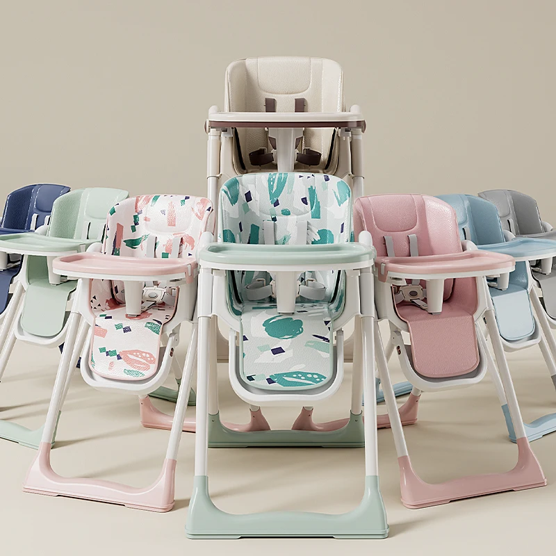 Multifunctional Baby High Chair Adjustable Baby Feeding Chair With Easy Foldable Design Portable and Compact High Chair for Baby