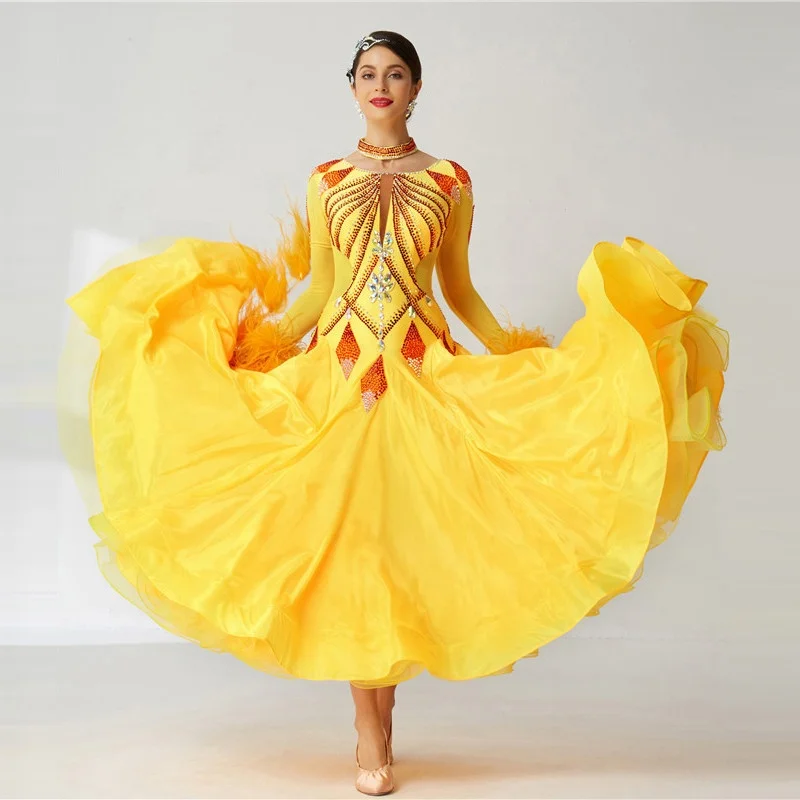 B-2084 Ballroom Dance Dresses - High-End Modern Competition Wear