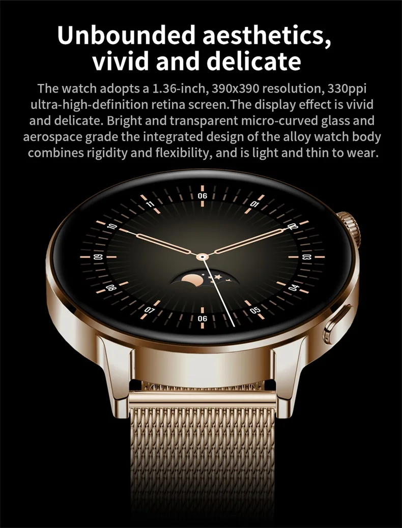 New Ladies Smart Watch AK03 with 1.36inch HD Screen 390*390 BT Call IP67 Waterproof 2022 Smartwatch (3).jpg