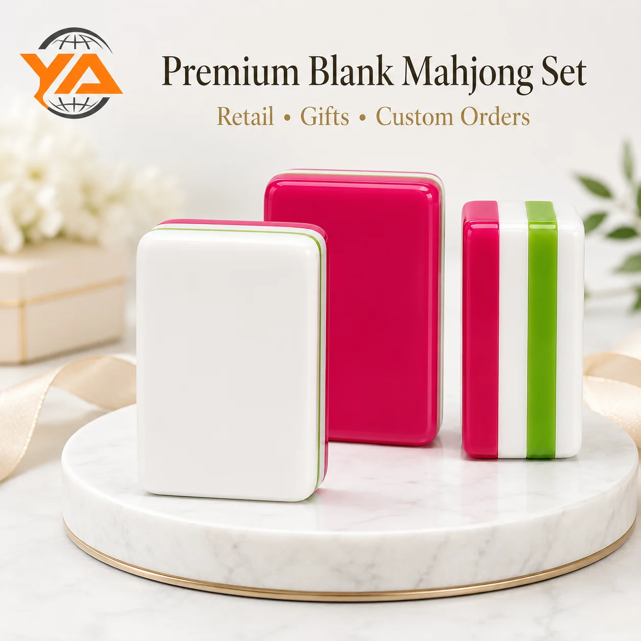 160 Pieces Blank Acrylic American Mahjong Tiles, Tournament Size, Customizable, for Competitions & Gifts, 4 Layers