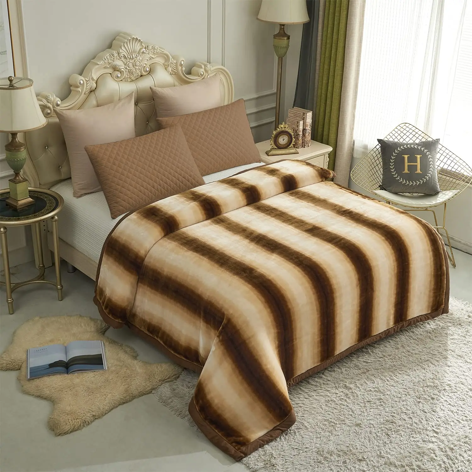 Customized Korean Mink 100 Acrylic 2 Ply Quality Wool Wholesale Super Soft Warm Raschel Blanket