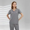Gray-Women's short-sleeved