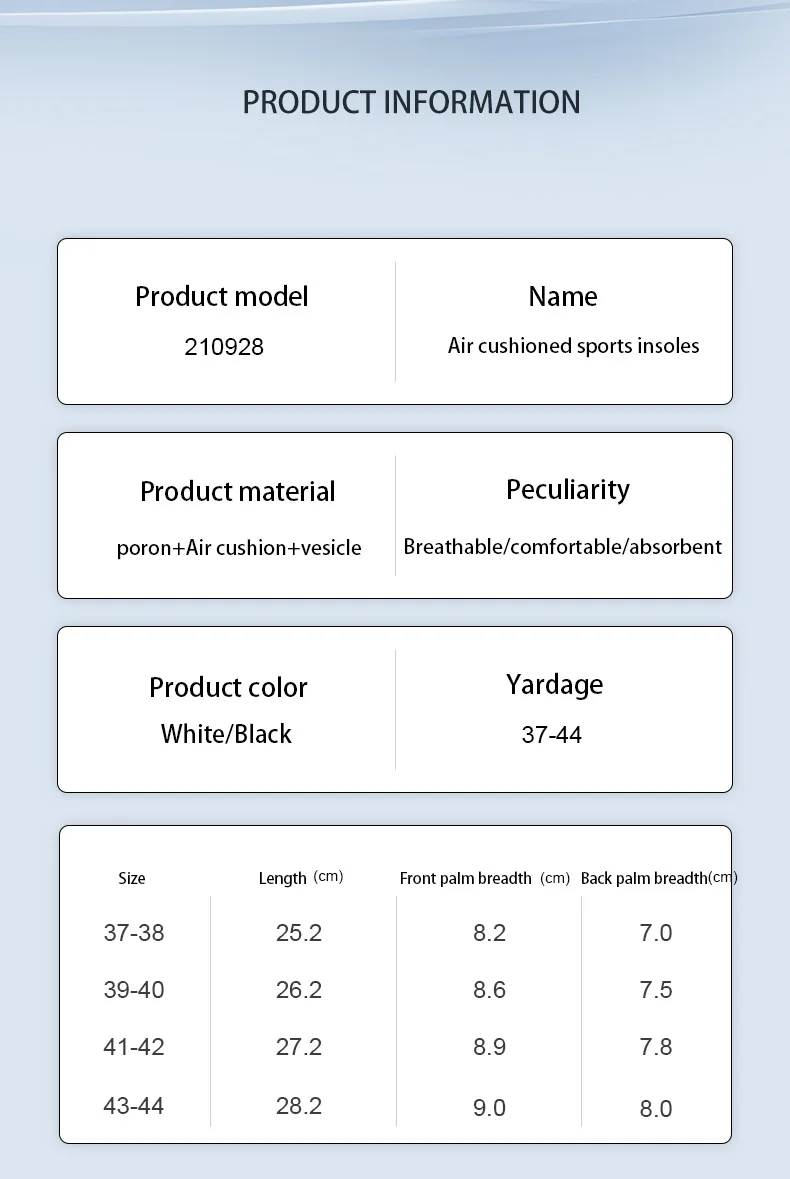 Custom Zoom Air Cushion Sports Insoles Wholesale