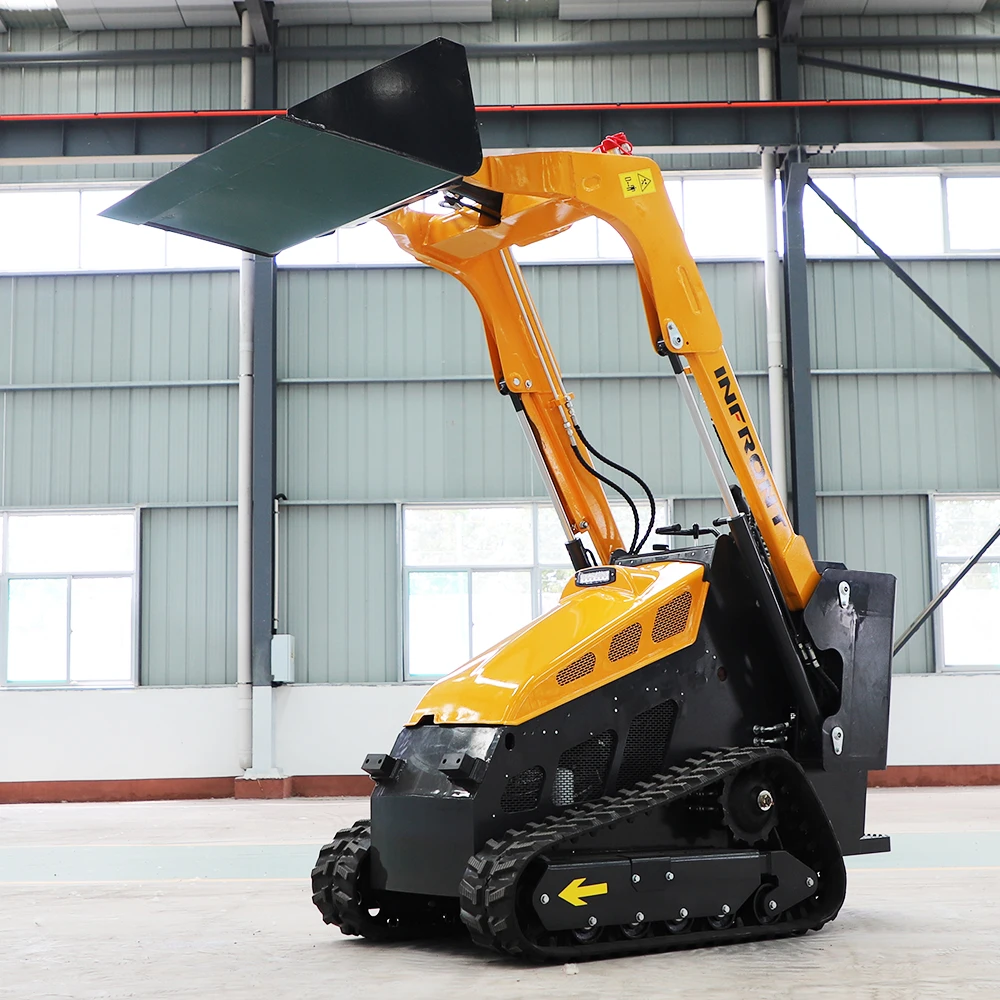 China Micro Skid Steer Loader with Bucket Attachment Hydraulic Small Mini Skid Steer Loader 45HP for Sale