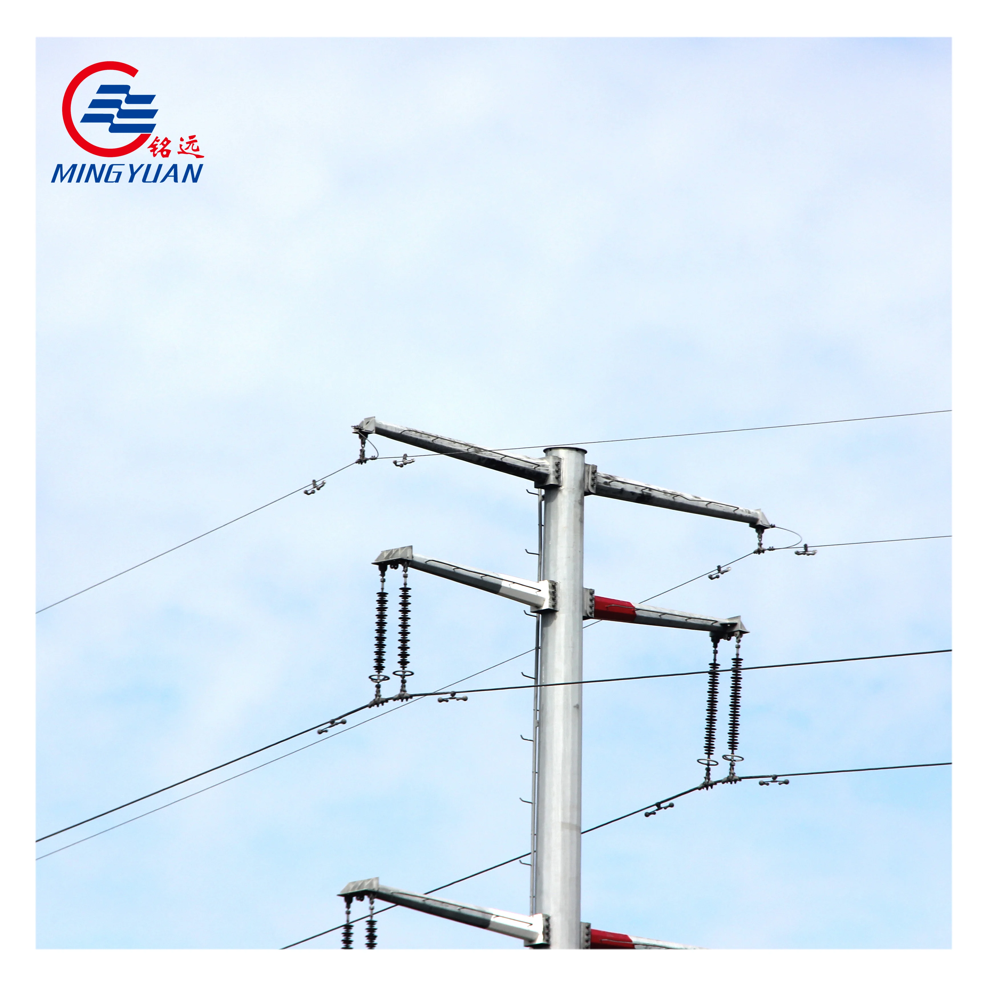 Design Electric Overhead Transmission Electrical Power Pole for Transmission Line