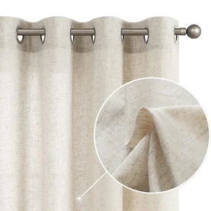 Rancho High Quality Linen Look Elegant Simple Modern Style Curtains for the Living Room Bedroom