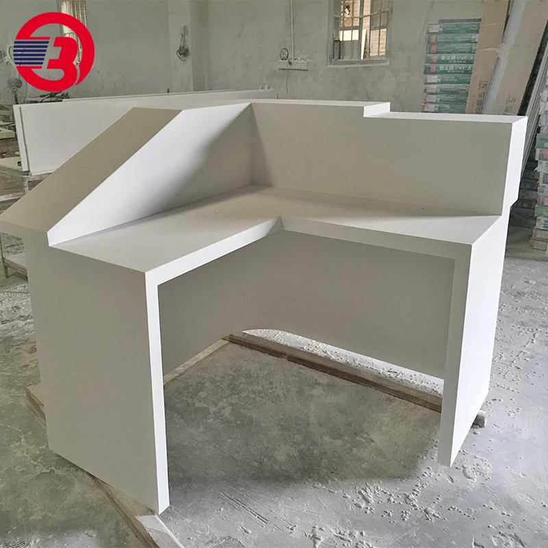 White and Grey Front Reception Counter Office Reception Desk Clinic Reception Desk