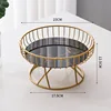 Small black gold pattern fruit basket