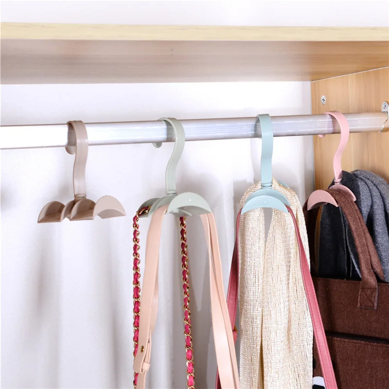 Bag storage rack 360 degrees can rotate the hanger creative tie belt rack hanger clothes novelty hooks factory