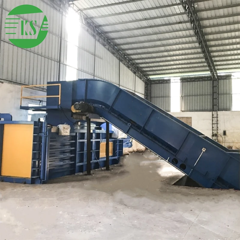 Horizontal baling press machine Hydraulic press waste paper baler machine automatic baling scrap metal baler press manufacture