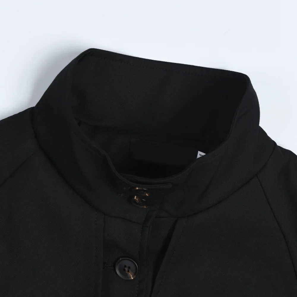 Wholesale Windbreaker Jackets New Solid Color Ladies Long Coat Design