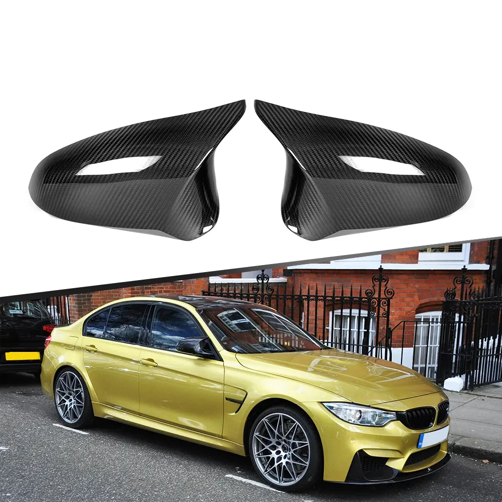 Dry Carbon Fiber Side Door Rear View Mirror Housing Caps Covers for BMW F80 M3 F82 F83 M4 CS GTS 2014-2018