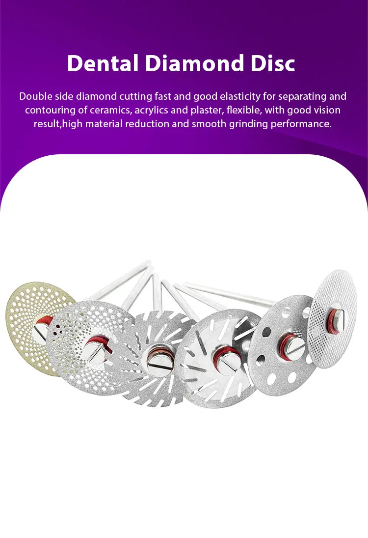 Tooth Disc Dia19mm/22mm Dental Equipments Double Sided Disks Grit Cutting Disc ...
