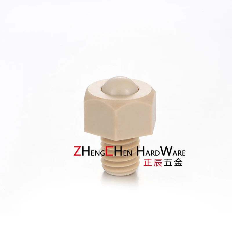 peek body ball roller hex head stud type ball roller for transfer741-43