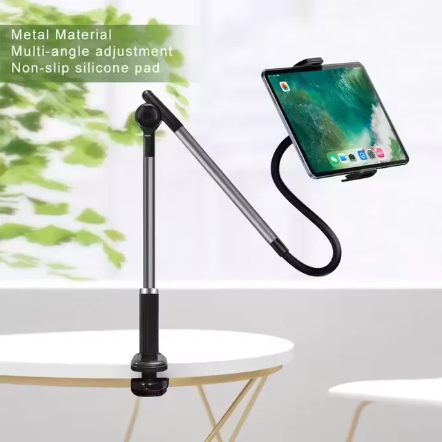 MG Phone Holder for Desk Bed Overhead Phone Mount Flexible Phone Stand Lazy Bracket Mount Long Arms Clamp Clip