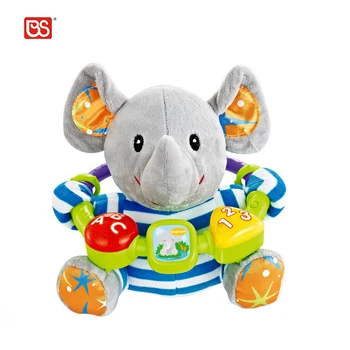 Hot Sale Custom Cute Gift Mini Dog Elephant Sing Stuffed & Plush Toy Soft Animal with Music and Light