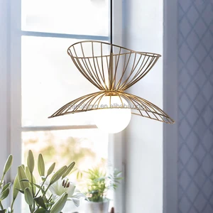 Dimmable Wrought Iron Corridor Chandelier Individual Design Warm White for Home Bar Restaurant Bedroom Room Copper Hanging Light