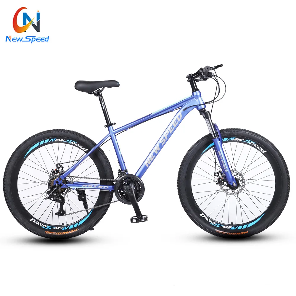 Newspeed MTB 26 Inch Mountain Bike Aluminum Alloy Suspension Fork Disc Brake Steel Frame 21 Speed 26*2.12 Tire Width for Adults