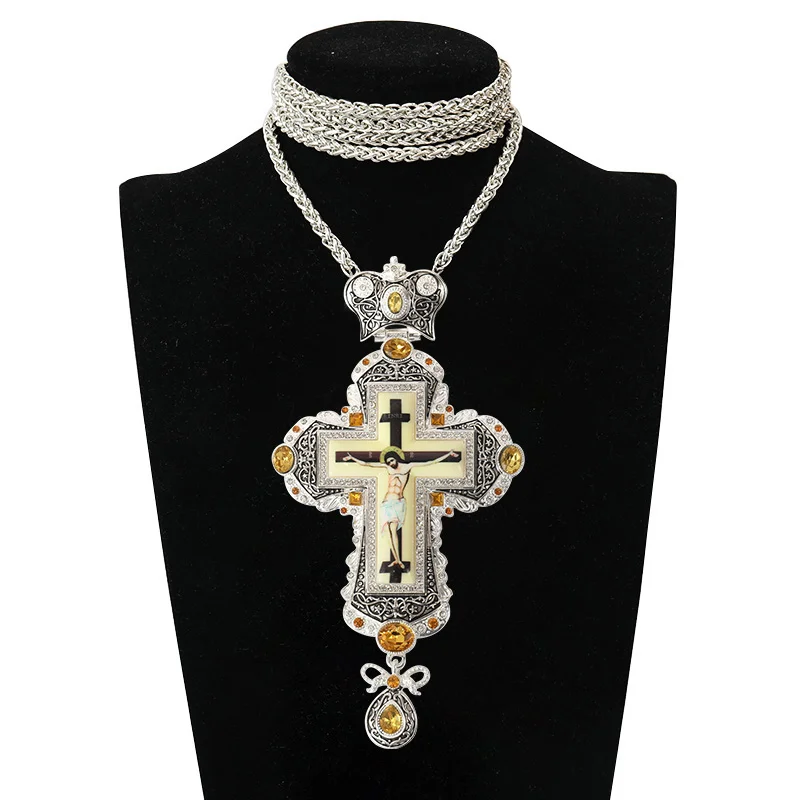 Orthodox Church Cross Silver Plated Russian Christian Symbol - Main Image