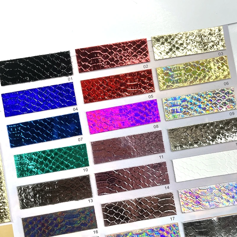 Pu Synthetic Leather with Hologram Snake Skin for Bag Use and Shoes Upholstery