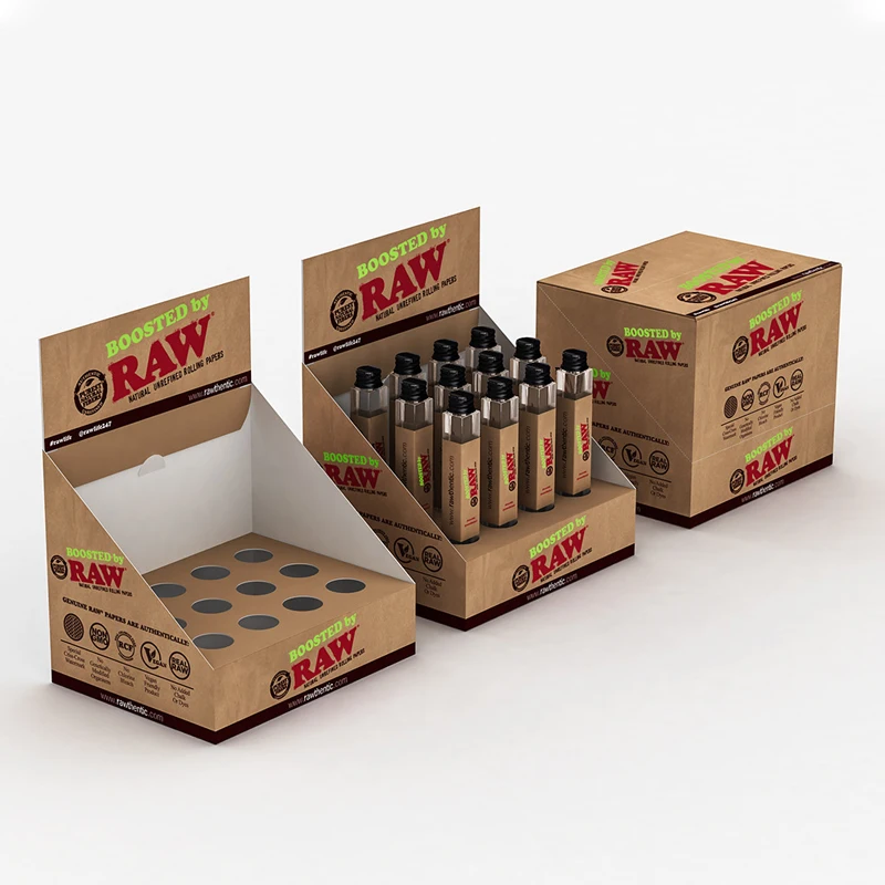 指甲油了pdq柜台展示盒瓦楞纸板眼霜桌面显示器搁置的美容中心