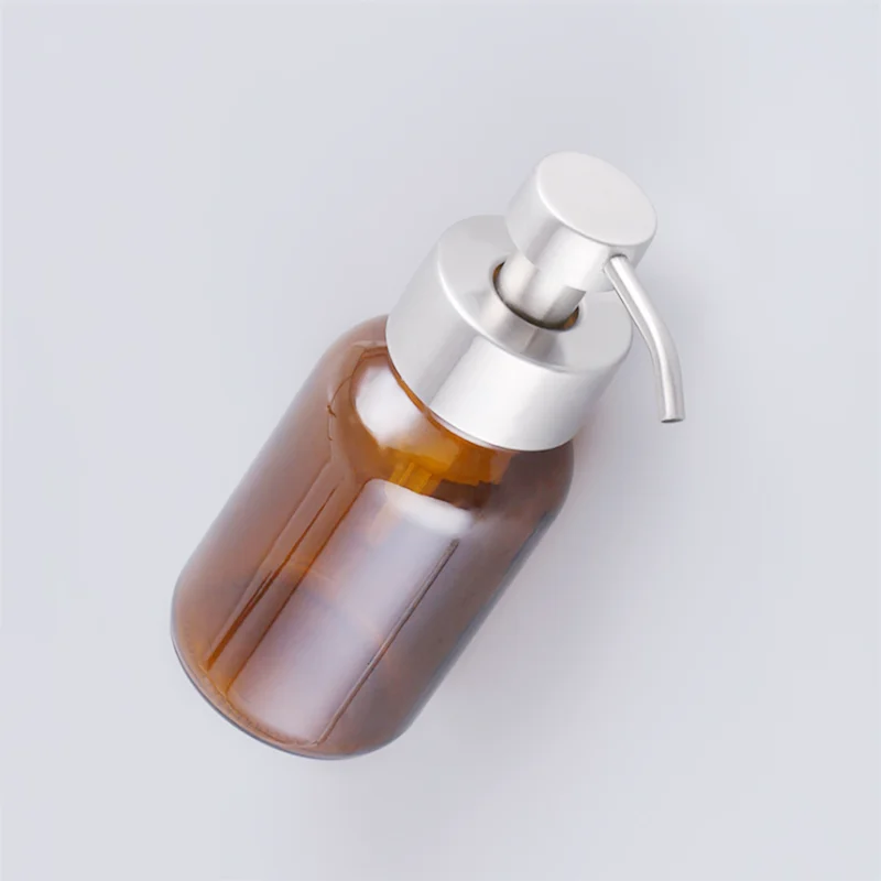 8oz 250ml Empty Refillable Amber Glass Foaming Hand Soap Dispenser Bottle Buy Foaming Soap