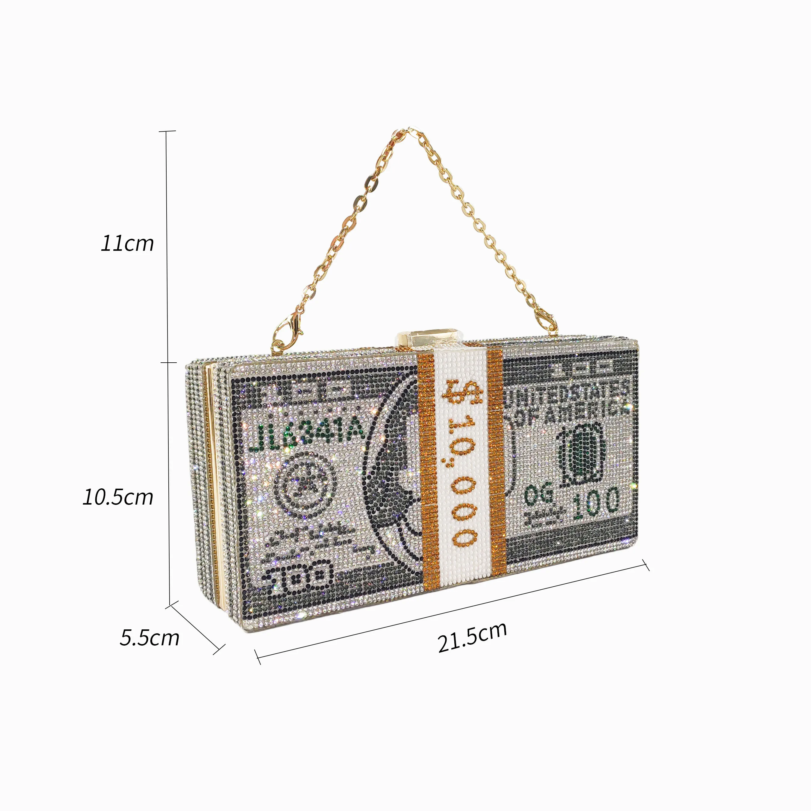 Moschino Dollar Bill Long Clutch - Green Clutches, Handbags - MOS43253 |  The RealReal