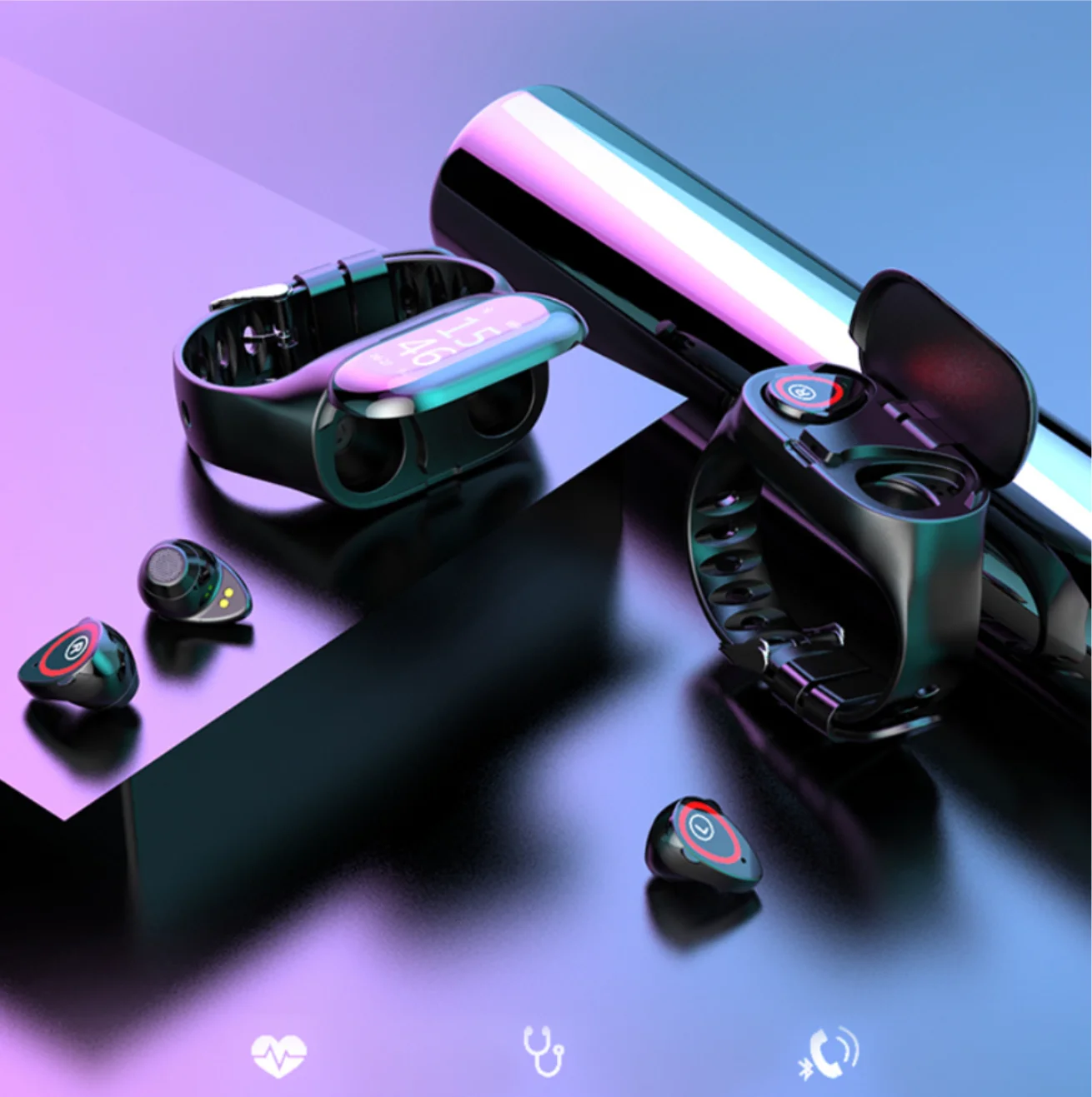 Фабрика oem odm M1 умные часы с tws для android Ios смарт часы беспроводные наушники