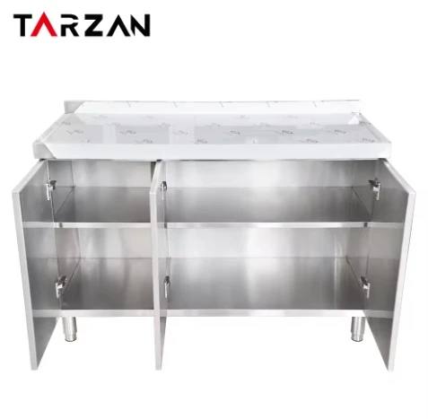 Factory Supply Three Door Single Sink Storage Cabinet Stainless Steel Outdoor Kitchen Cabinets MANY FACTION details