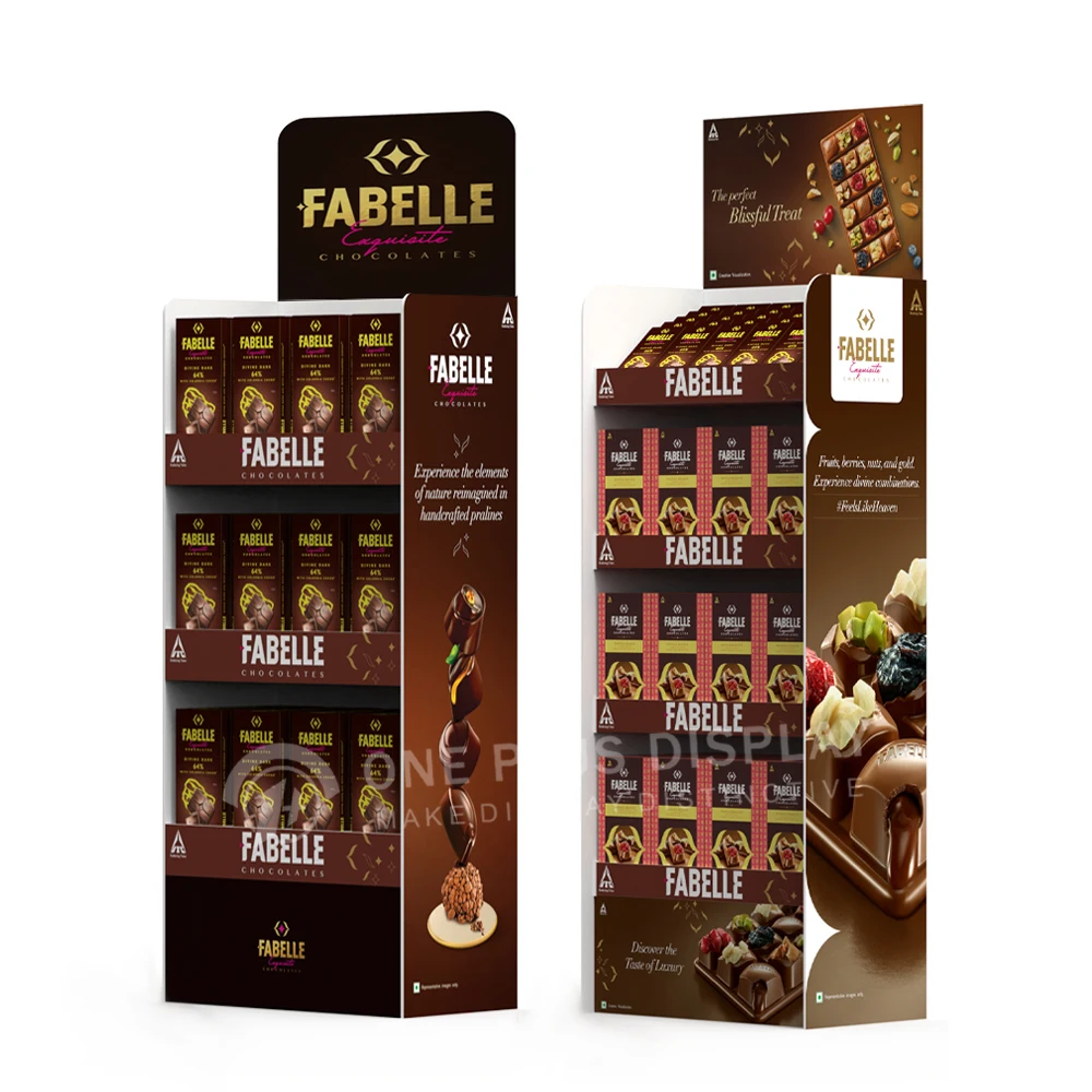 Custom Promotion Snickers Chocolates Food  Cardboard Display Stand Foldable Snack Cardboard Food Display Stands  for Cat Food