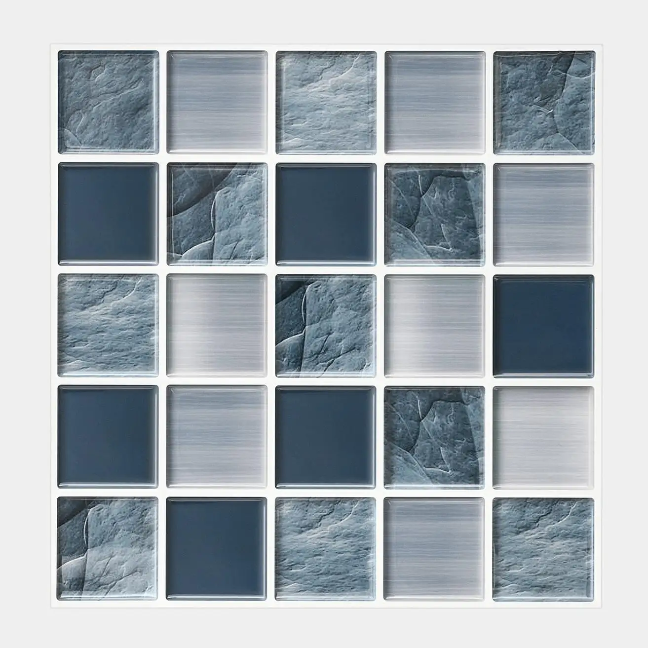 Modern Design Geometric Wall Stickers Waterproof Fireproof Peel Stick Panel Mosaic Tiles Kitchen Backsplash Factory Outlet