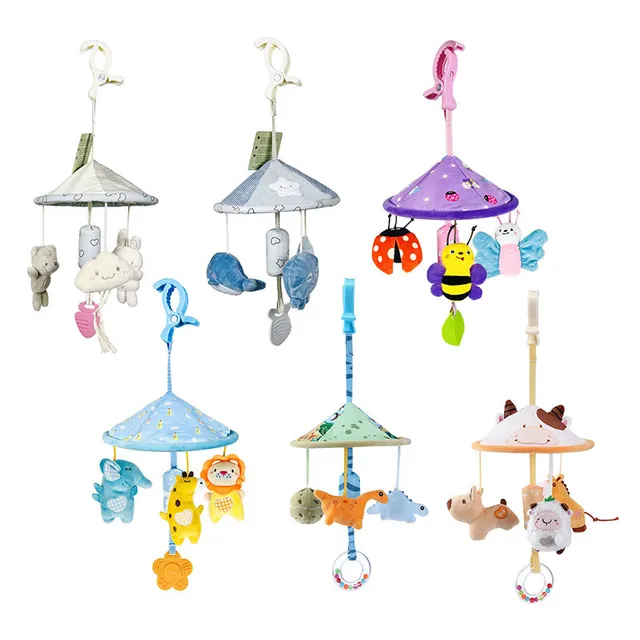 Baby Forest Animal Cart Hanger Umbrella Bed Hanger Baby Ringing Bed Bell CE Certification