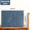 Bolsa para documentos A4 con tacto de piel-Azul denim